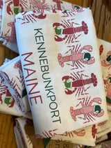 Santa lobster tea towel