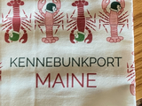 Santa lobster tea towel