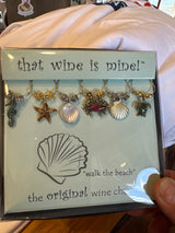 Walk the beach wine charms