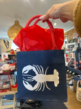 White Lobster Reusable Gift Bag Tote