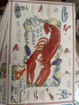 How to eat a lobster placemats 12 pack (paper) - 173 Mercantile