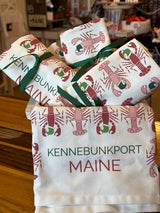 Santa lobster tea towel