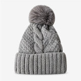 Minimalist Solid Color Fold-Over Cuff Knit Hat