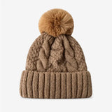 Minimalist Solid Color Fold-Over Cuff Knit Hat