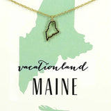Maine State Necklace - Gold - 173 Mercantile